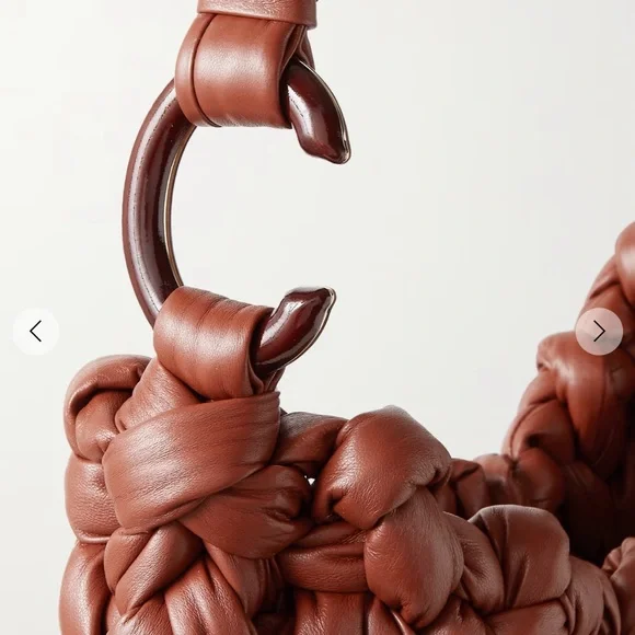 New Chloe Small Wooden C Crochet Sepia Brown Leather Hobo Bag - Picture 14 of 14